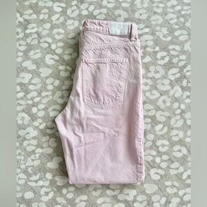 Zara US 2 pink high waist straight leg jeans